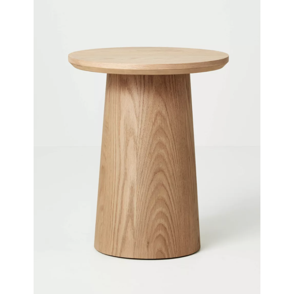 Wooden Round Pedestal Accent Side Table – Hearth & Hand with Magnolia